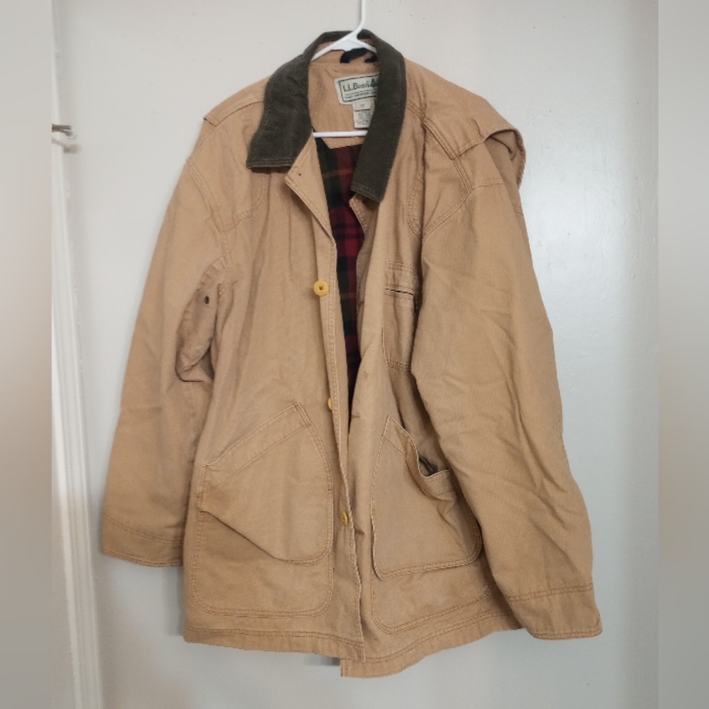 L.L. Bean Men's Vintage 90's Barn/Utility Jacket With Flannel Lining